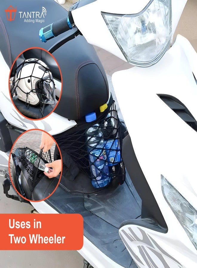 TANTRA Single-Pocket Car Mesh Organizer – Backseat Net Bag, Barrier for Pets & Kids, Tissue & Purse Holder, Driver Storage Pouch, Car Divider - Image 5
