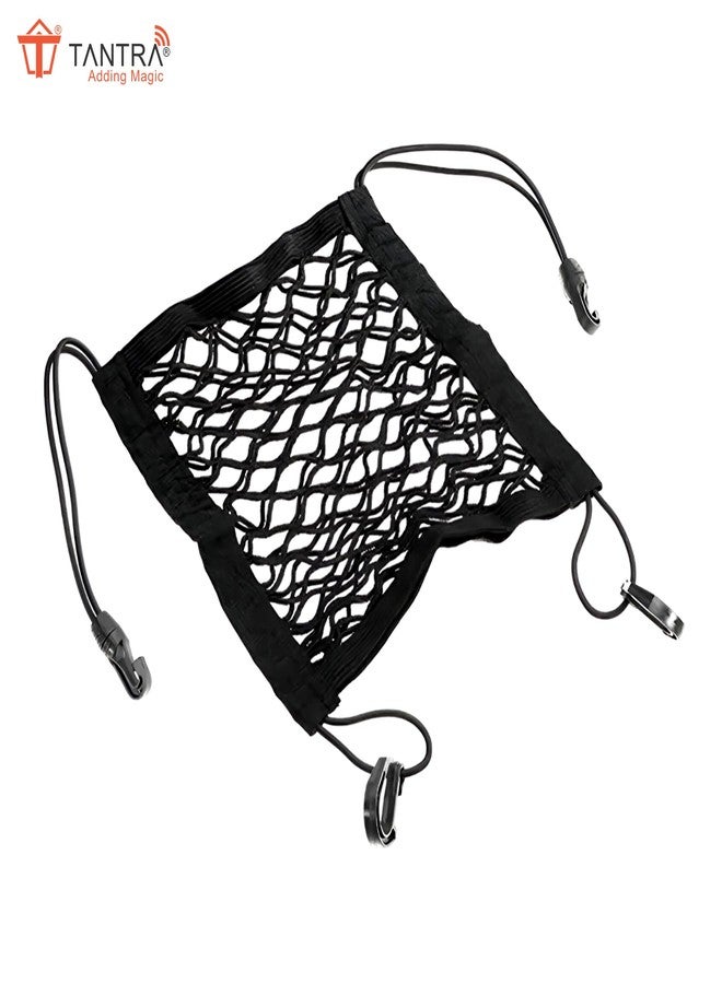 TANTRA Single-Pocket Car Mesh Organizer – Backseat Net Bag, Barrier for Pets & Kids, Tissue & Purse Holder, Driver Storage Pouch, Car Divider - Image 3