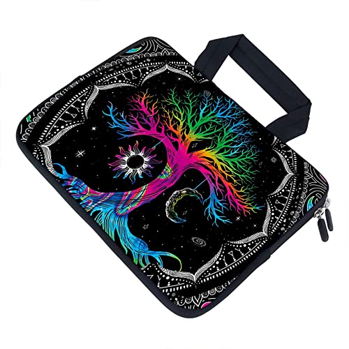 AMARY Laptop Sleeves 11.6" 12" Laptop Handle Bag Neoprene Notebook Carrying Pouch Chromebook Sleeves case Ultrabook Case Tablet Cover Fit Apple MacBook Air HP DELL Lenovo Asus(Colorful Tree) - Image 3