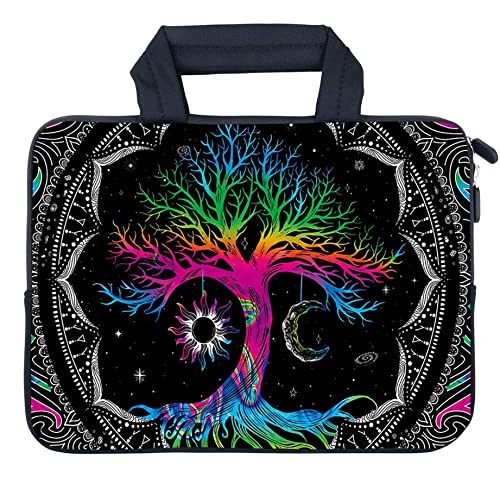 AMARY Laptop Sleeves 11.6" 12" Laptop Handle Bag Neoprene Notebook Carrying Pouch Chromebook Sleeves case Ultrabook Case Tablet Cover Fit Apple MacBook Air HP DELL Lenovo Asus(Colorful Tree) - Image 2