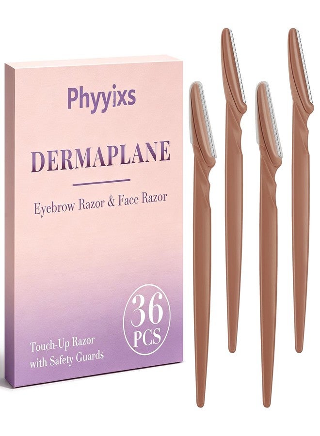 Phyyixs 36 Pcs Dermaplaning Tool and Face Razors for Women, Safe & Easy Peach Fuzz Remover, Eyebrow Razor with Protective Covers for Men & Women, Beauty & Personal Care, Stocking Stuffers (Terracotta) - Image 1