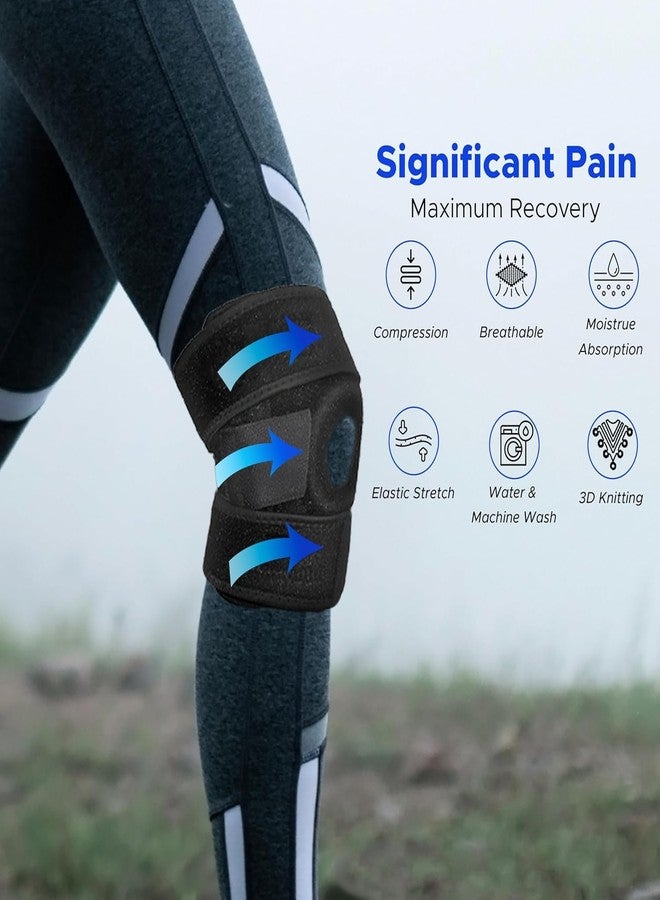 PulseITKnee Adjustable Knee Brace Support with Open Patella - Neoprene Compression Knee Cap for Pain Relief, Arthritis, Meniscus Tear, ACL, Ligament Injury, Running, Gym, Sports, Workout - Unisex - Image 3