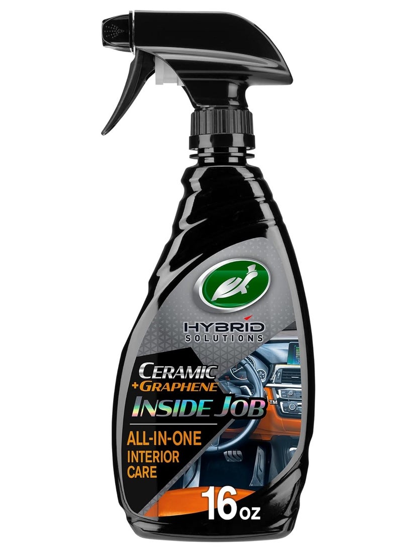 TURTLE Turtle Wax Hybrid Solutions Ceramic Graphene Inside Job, Interior All Purpose Car Cleaner and Protectant, Odor Eliminator Works on Leather Vinyl Plastic Rubbe  - Image 1