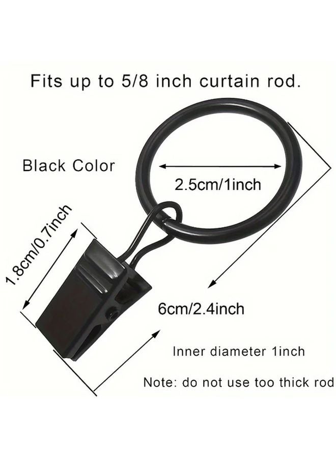 10pcs Bronze Vintage Antique Brass Metal Curtain Rings With Clips Heavy Duty Drapery Hangers - Image 3