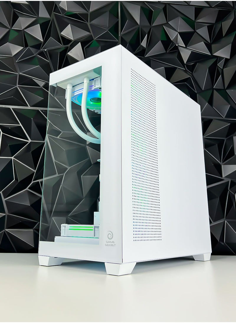 Game Sekret HiFly Magna Gaming PC - Intel Core i7-13700K Processor | NVIDIA RTX 4070 Super 12GB GPU | 64GB DDR5 RAM | 2TB M.2 NVMe SSD + 4TB HDD | 360mm Liquid Cooler | WiFi + Bluetooth Ready | Windows 11 Pro | Game Sekret Desktop Computer Tower (White)  - Image 4