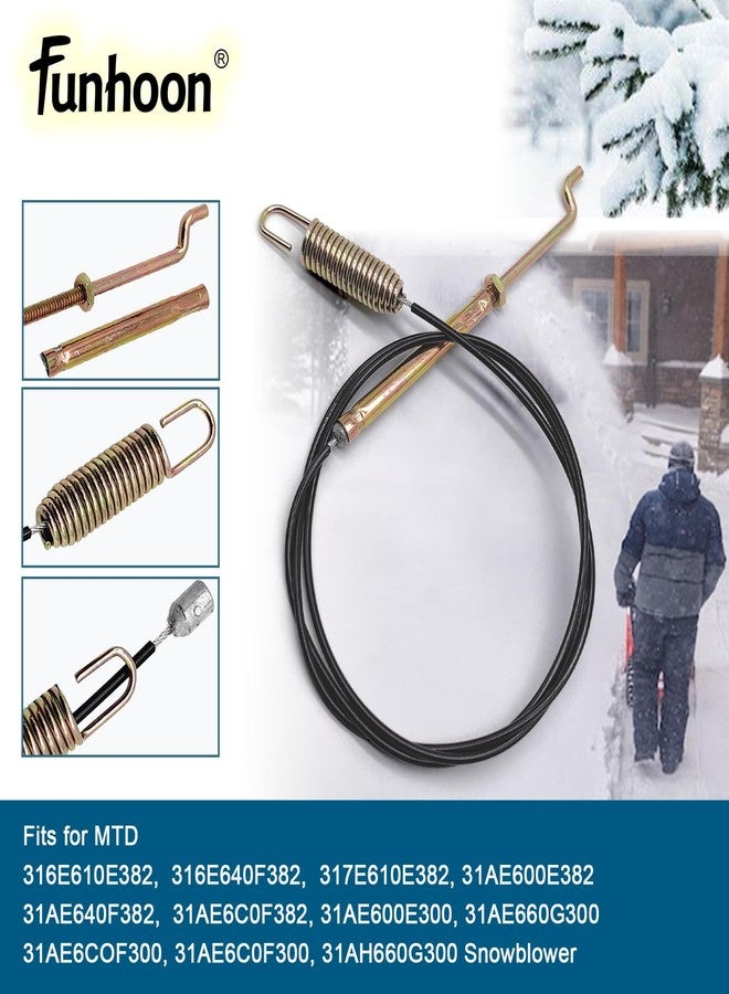 Funhoon 946-0898 Drive Clutch Cable for MTD Cub Cadet Troy-Bilt Craftsman Snow Blowers Replaces 746-0898 746-0898A 746-0898B - Image 5