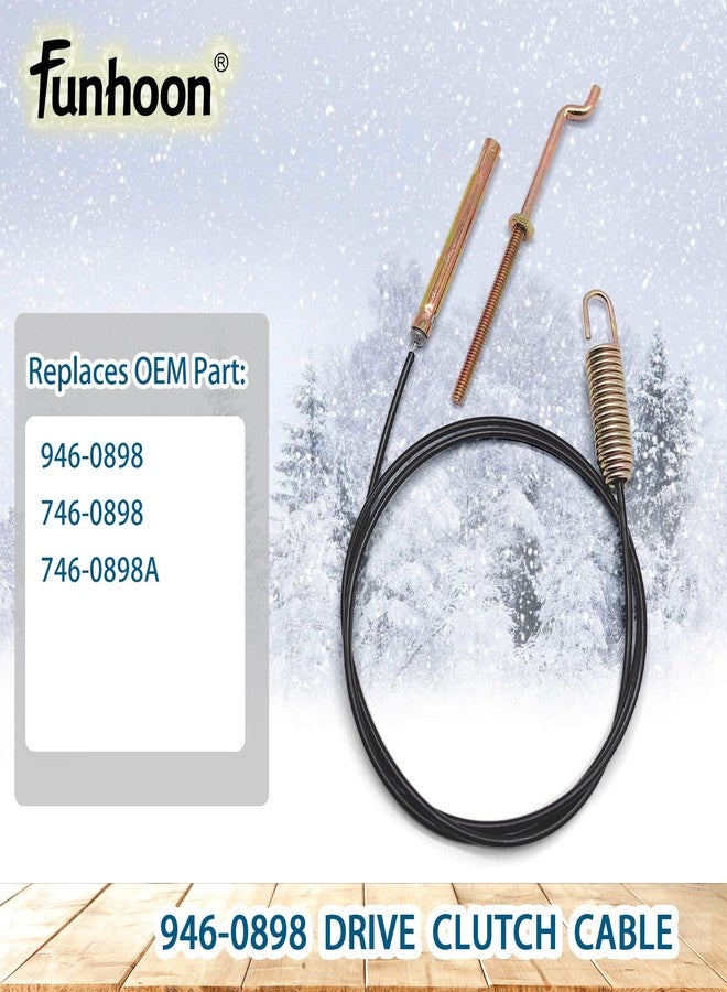 Funhoon 946-0898 Drive Clutch Cable for MTD Cub Cadet Troy-Bilt Craftsman Snow Blowers Replaces 746-0898 746-0898A 746-0898B - Image 3