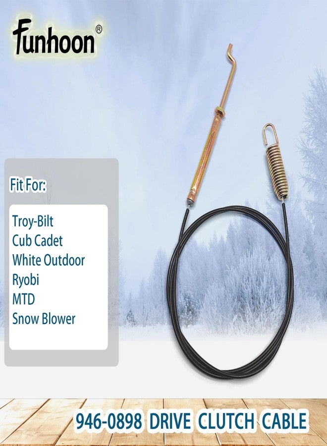 Funhoon 946-0898 Drive Clutch Cable for MTD Cub Cadet Troy-Bilt Craftsman Snow Blowers Replaces 746-0898 746-0898A 746-0898B - Image 4