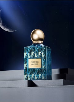 IBRAHEEM AL.QURASHI Ibraheem Al Qurashi Sapphire Leather Eau de Parfum – 75ml | Luxurious Leather & Woody Fragrance | Long-Lasting with Amber, Birch Wood & Tonka Bean  - Image 4