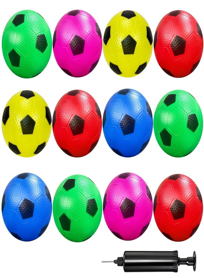 Ynanimery 12 Pack Mini Soccer Balls for Kids, 4'' Inflatable Mini Balls for Indoor Outdoor Games, Small Soccer Ball for Pool Beach Garden Sports Game Party Supplies - Image 1