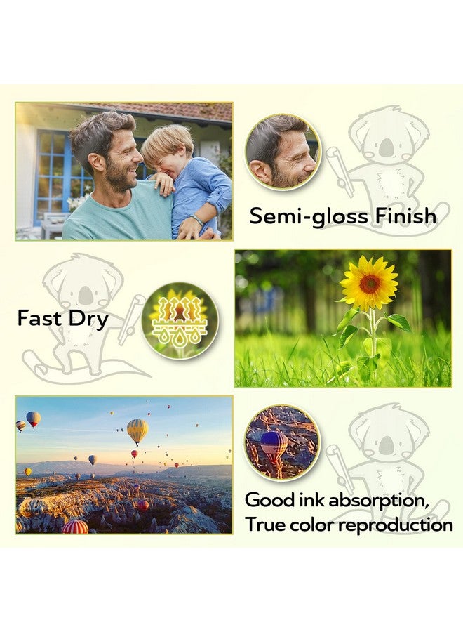 KOALA PAPER Koala Semi-Glossy Thin Inkjet Photo Paper 8.5X11 Inches 40 Sheets For Brochure Flyer 6 Mil Compatible With Inkjet Printer Use Dye Ink 30Lb - Image 4