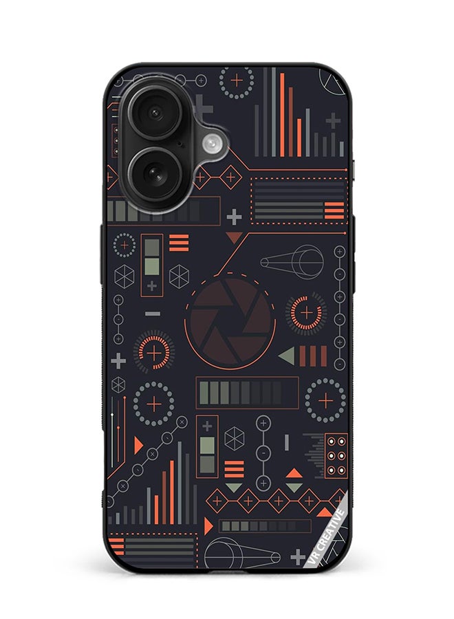 VR CREATIVE Protective Case Cover For Apple iPhone 16 Multicolur Design Multicolour