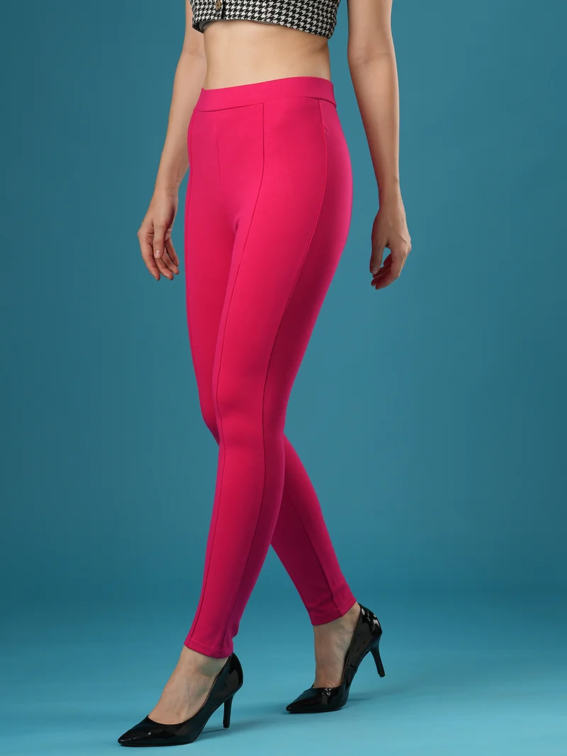 جلو باص جلوبس تريجينجز نسائي سكيني فيت بخصر متوسط مطاطي