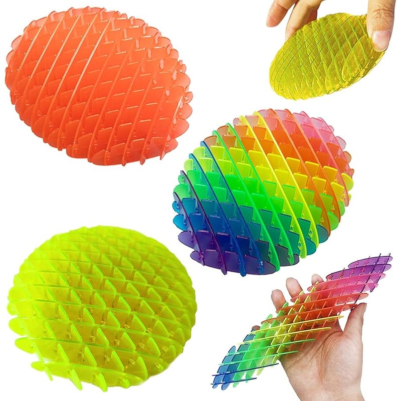 KEJIH Fidget Toys 3 PCS - Fidget Worm Toy,Stress Relief Fidget Toys for Kids&Adults,Elastic Mesh Toys,Sensory Slug Fidget Toy,Resistance Fidget Toys,Anxiety Relief Toys (3 Colors Packing), Medium - Image 1