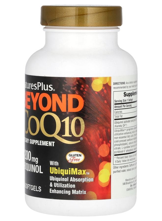 NaturesPlus Beyond CoQ10 200 mg 60 Softgels - Image 2