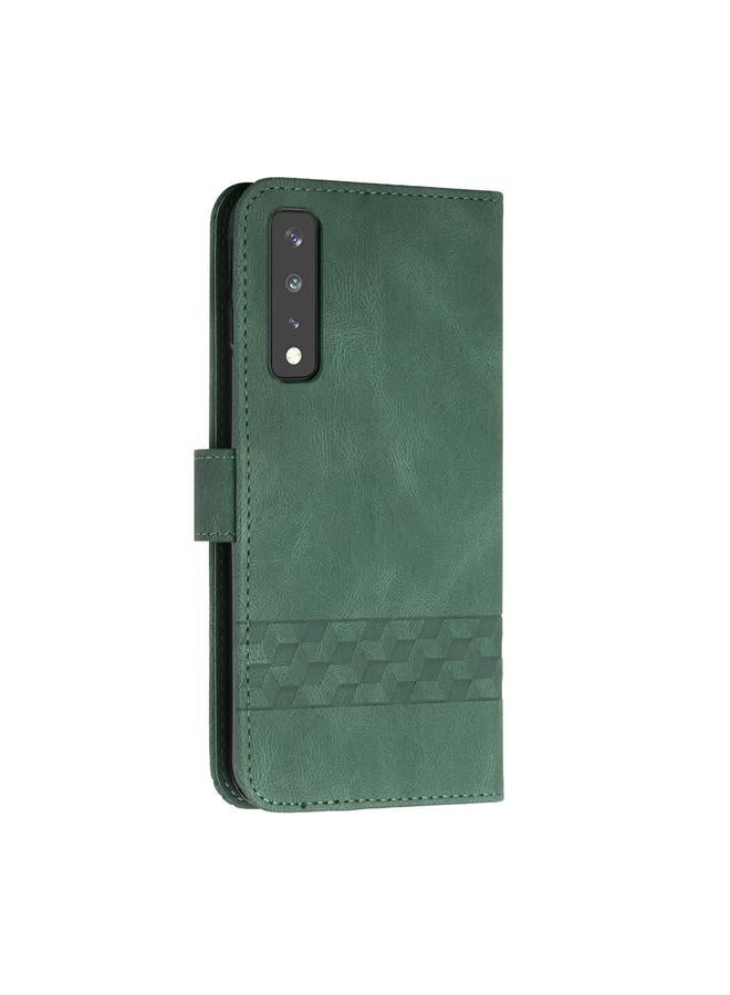 S-TOP Case For LG Stylo 7 5G Cubic Skin Feel Flip Leather Phone Case - Image 3