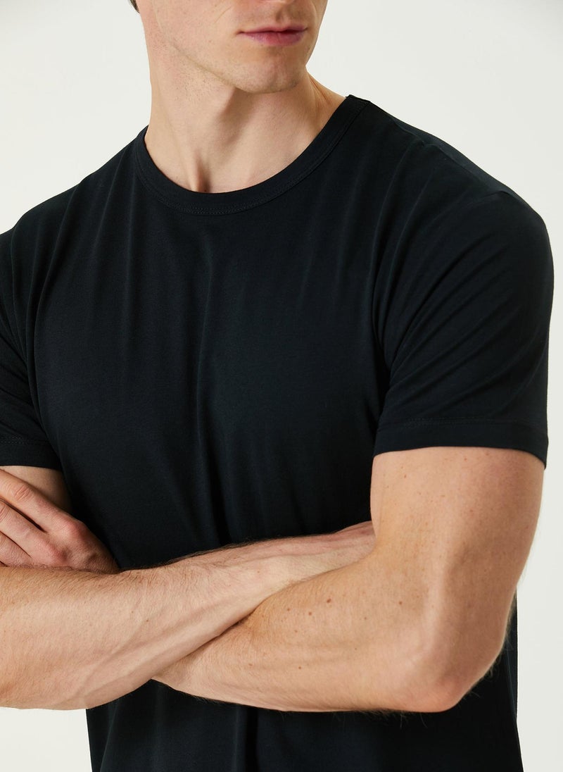 Simpleqloth Bosphorus | Premium Modal Muscle Up Fit T-Shirt – Black - Image 2