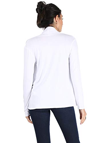 Simlu Lightweight White Cardigans for Women Reg and Plus Size Light Cardigans for Women Summer Long Sleeves, Large - Image 4