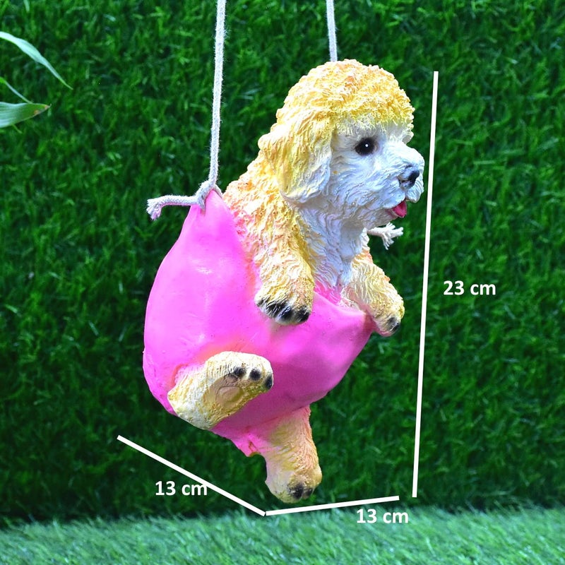 DECZO Poly-Resin Hanging Decor for Garden, Home, Gift (Swing Puppy) - Image 3