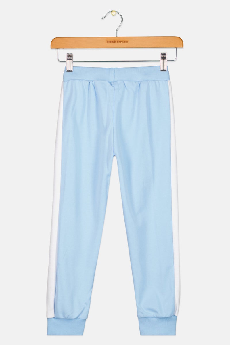 Ellesse Kids Boy Brand Logo Drawstrings Sweatpants, Blue - Image 2