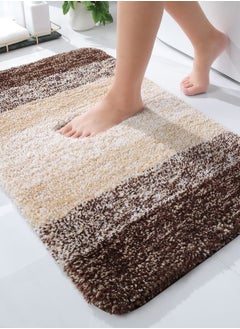 Ofrdncy Luxury Bathroom Rug Mat, Multiple sizes, Extra Soft and Absorbent Microfiber Bath Rugs, Non-Slip Plush  Bath Carpet, Machine Wash Dry(Brown)  - Image 1