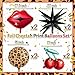 Realspring 8 Pcs Black and Red Foil Balloons Kit Cherry Print Red Lips Cheetah Pattern and Black Star Balloons for Bachelorette Party Decor Kiss the Miss Goodbye Womens Birthday Baby Shower - Image 4