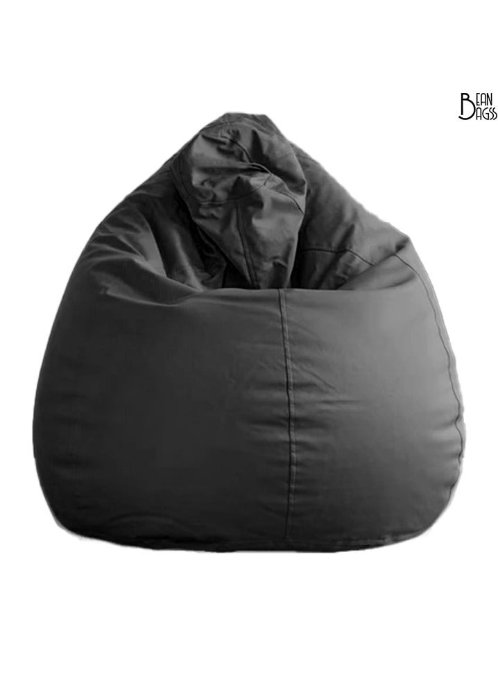 Jumbble PVC Grey Bean Bag Filled Multi Purpose Faux Leather Bean Bag - Image 4
