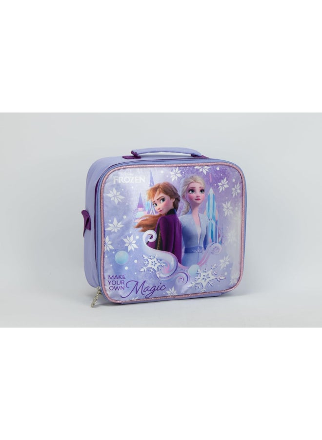 SunCe Disney Frozen Insulated Zipper Closure Lunch Tote Purple 9.05 x 3.54 x 10.63 Inch SUNS-2251DFO  - Image 2