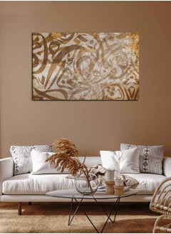 LOWHA Framed Canvas Wall Art Stretched Over Wooden Frame with islamic Art Arabic Calligraphy Painting  - Image 1