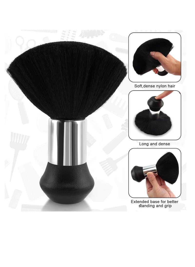 NICEMOVIC NICEMOVIC Hair Cutting Barber Cape with Neck Duster Brush and Barber Brush, Professional Barber Accessories Cleaning Supplies for Salon Haircut Styling (Black Stripe)  - Image 4