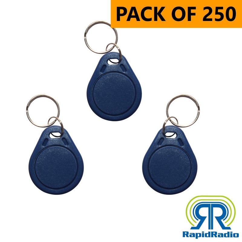 RAPIDRADIO RRHFKF01 13.56 MHz ISO 14443: MIFARE FM1108 HF RFID KeyFob Proximity Token Tag Keypad ID Card for Door Entry Access Control System & Security Lock (Wholesale, Blue, Pack of 250) - Image 5