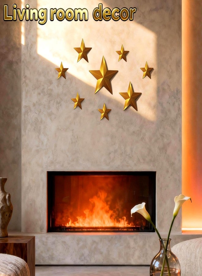 SFNN 8 Pcs Star Wall Decor Modern Celestial Home Decor,Retro Decor for Living Room Bedroom - Image 5