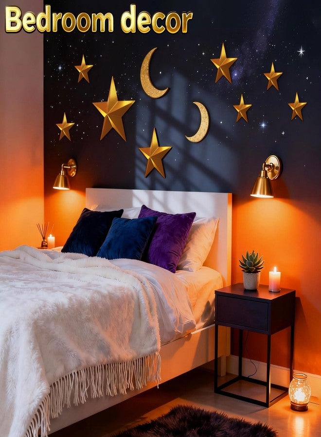 SFNN 8 Pcs Star Wall Decor Modern Celestial Home Decor,Retro Decor for Living Room Bedroom - Image 4