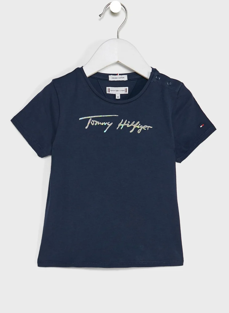 TOMMY HILFIGER Kids Script Printed T-Shirt