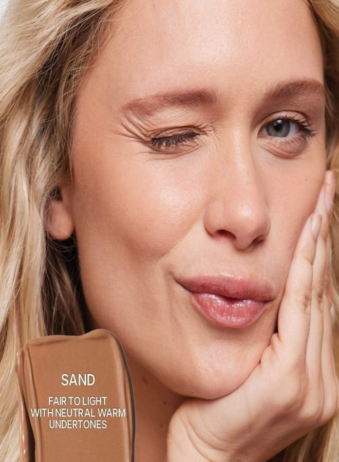 Saie Saie Dew Bronze Soft-Focus Effortless Liquid Bronzer - Sand, pale to light with neutral to warm undertone, .4 oz / 12ml - Image 2