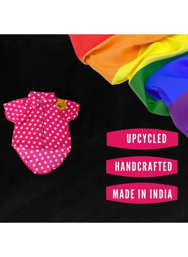 Sage Square Funky Soft Material Dog Shirt | Cool/Funky Print Pet | Soft Light Weight | Comfortable & Breathable Dog Clothing | Trendy Vest Outfit (Xlarge - 24 Inch) (Polka Pink) - Image 4