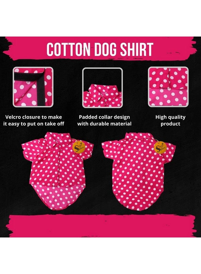 Sage Square Funky Soft Material Dog Shirt | Cool/Funky Print Pet | Soft Light Weight | Comfortable & Breathable Dog Clothing | Trendy Vest Outfit (Xlarge - 24 Inch) (Polka Pink) - Image 5