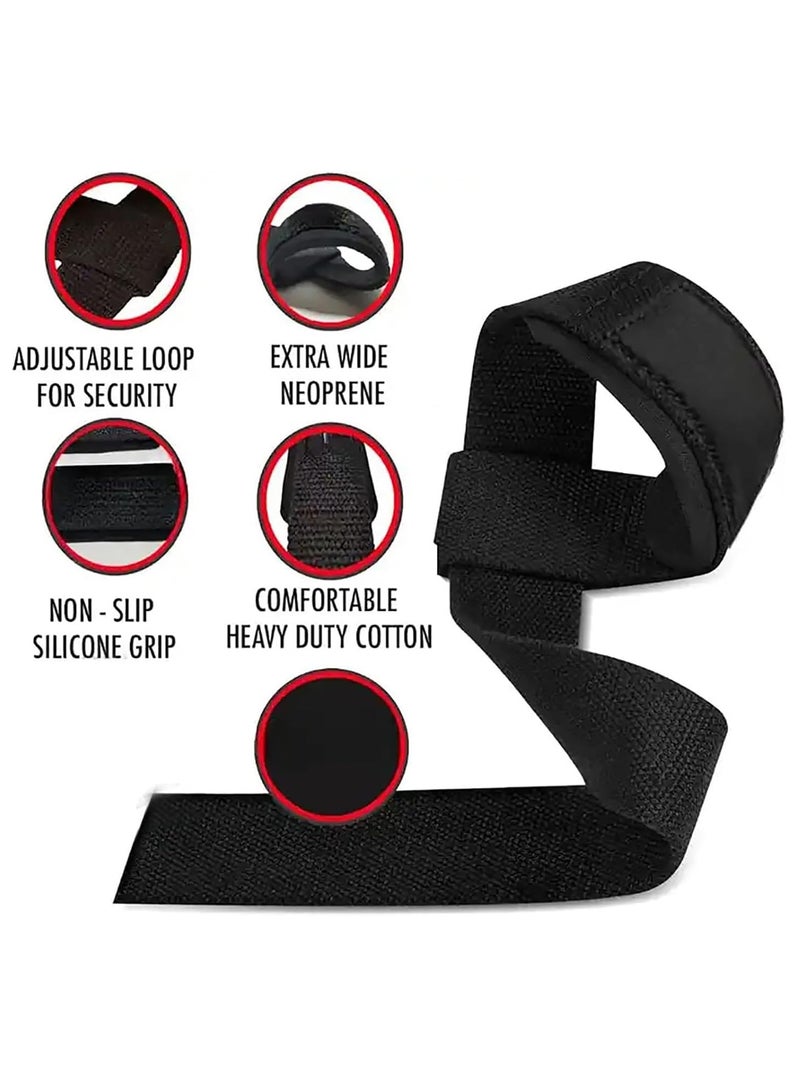 Generic Lifting Wrist Straps Gym Wristbands for Weightlifting Pull Ups and Strength Training 2Pcs  - Image 2