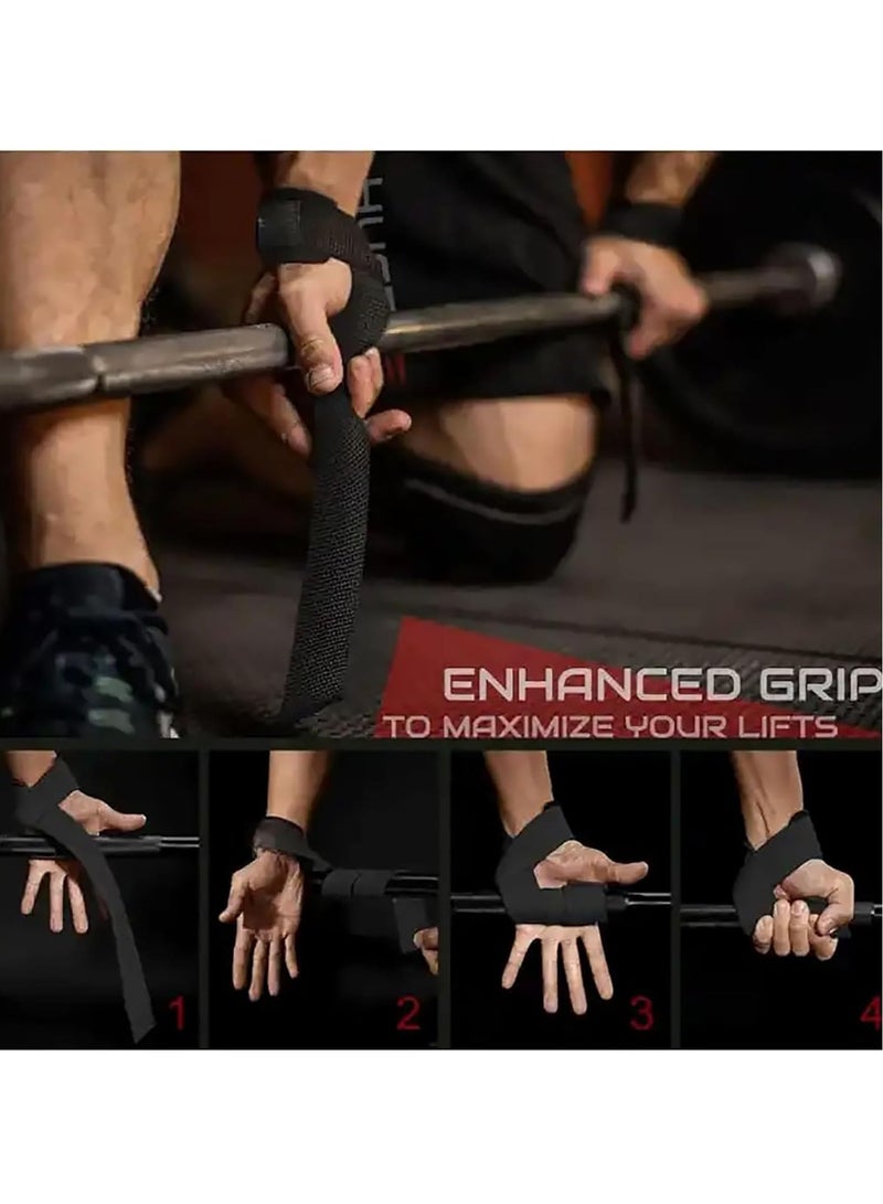 Generic Lifting Wrist Straps Gym Wristbands for Weightlifting Pull Ups and Strength Training 2Pcs  - Image 5