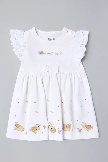 أر أند بي Appliqued Fit & Flare Dress with Bloomers