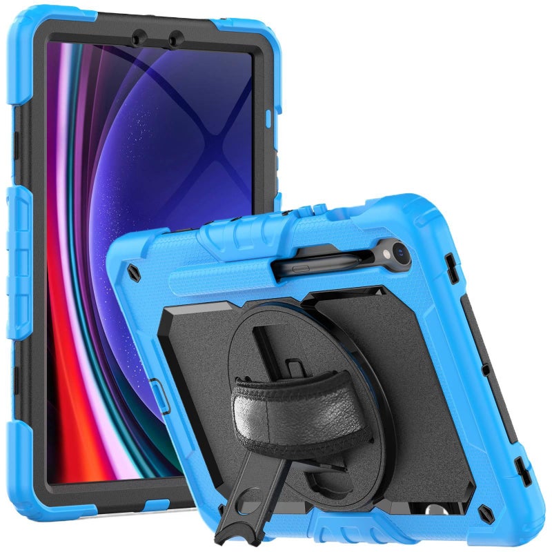 LL Blue Samsung Tab Rotating Case Compatible with Multiple Samsung Tab Models with Protective Cover Stand Function and Daily Tablet Carry - Image 1