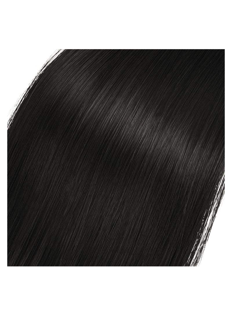 إستيل وصلة ذيل حصان طويلة مستقيمة ملفوفة بمشبك من ألياف الشعر الاصطناعية للنساء باللون الأسود - Image 3