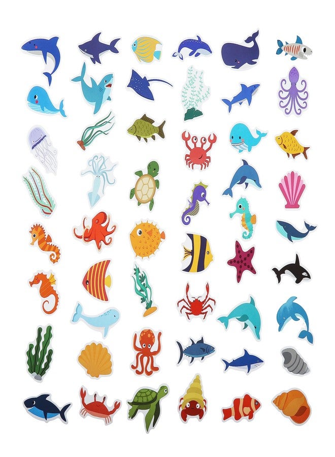 Cleverplay 100 Pack Ocean Life Animal Stickers,Under The Sea Party Favors, Waterproof Stickers for Water Bottle Laptop Computer Phone - Image 3