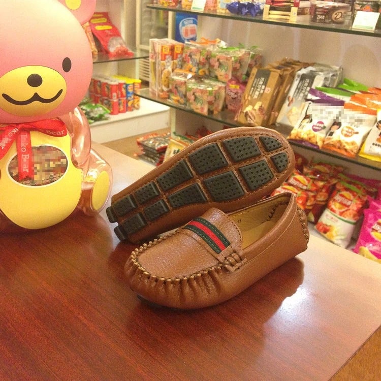 Ruizu 2025 Children'S Shoes Boys And Girls Korean Single Shoes Children'S Doudou Shoes Fashion Leather Shoes Dropshipping - Image 4