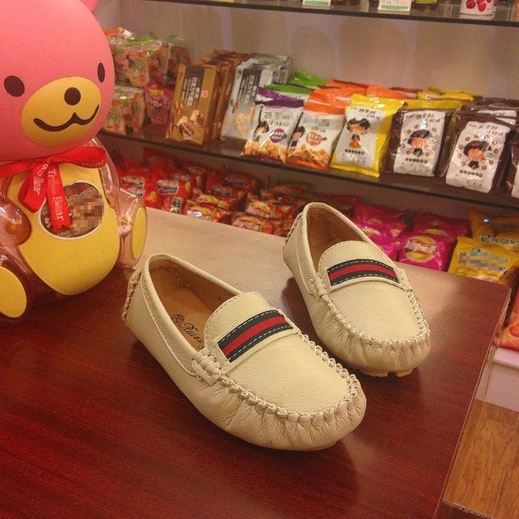 Ruizu 2025 Children'S Shoes Boys And Girls Korean Single Shoes Children'S Doudou Shoes Fashion Leather Shoes Dropshipping - Image 3