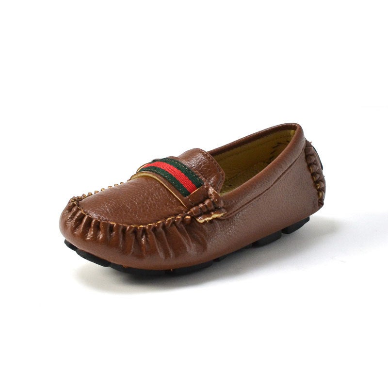 Ruizu 2025 Children'S Shoes Boys And Girls Korean Single Shoes Children'S Doudou Shoes Fashion Leather Shoes Dropshipping - Image 1