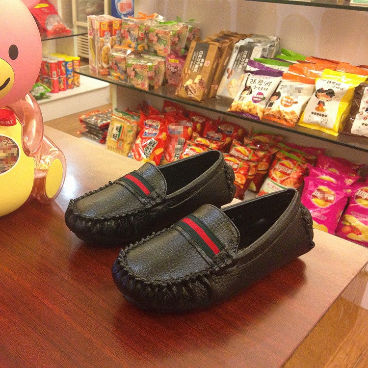 Ruizu 2025 Children'S Shoes Boys And Girls Korean Single Shoes Children'S Doudou Shoes Fashion Leather Shoes Dropshipping - Image 2