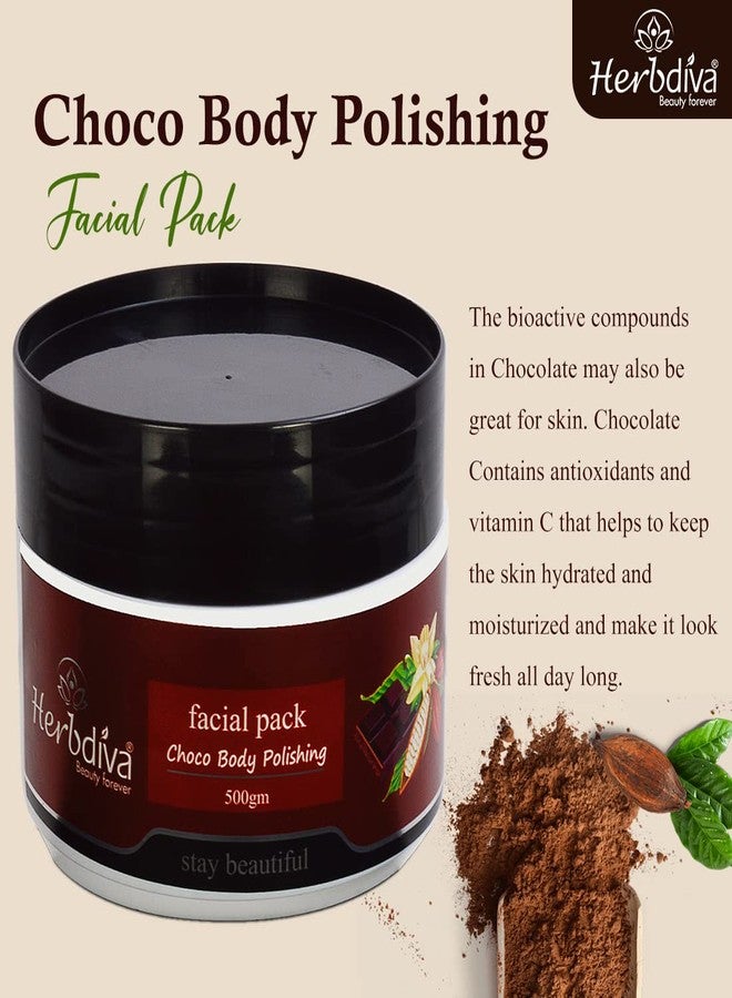 Herbdiva Choco Body Polishing Face Pack 500g | With Goodness Of Coco Powder, Vitamin C & E | Stay Beautiful & Glowing - Image 5