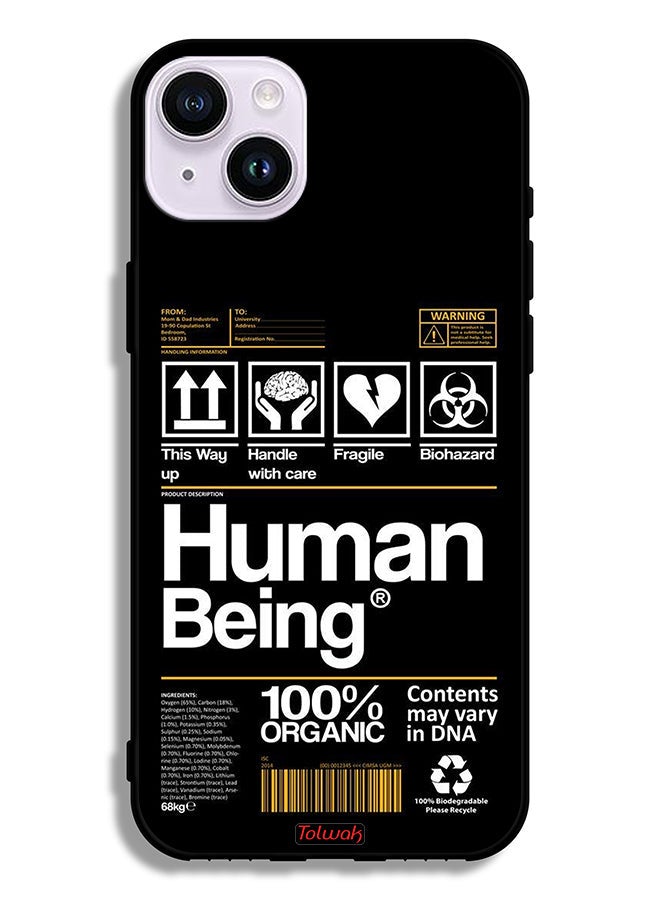 Tolwak Apple iPhone 14 Protective Case Human Being Sticker - Image 2