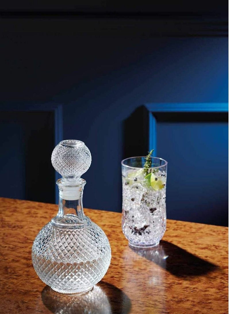 CharmCollection Cut Glass Whisky and Brandy Decanter, 1 Litre Round Ball Shape Whiskey Wine Beer Water Drinking Glass Bottle Decanter Cap Stopper Decoration - Image 4